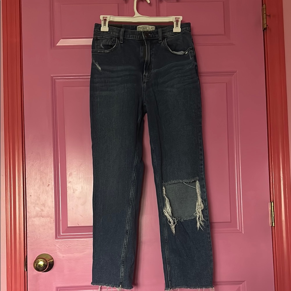 Abercrombie & Fitch Blue Straight Leg Jeans